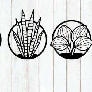 Intra απο ξύλο plywood 3mm-4mm πάχος – Σετ κοπής με λέιζερ στρογγυλό φυτό Δίασταση  20x20 cm INTRAFABR-124578616