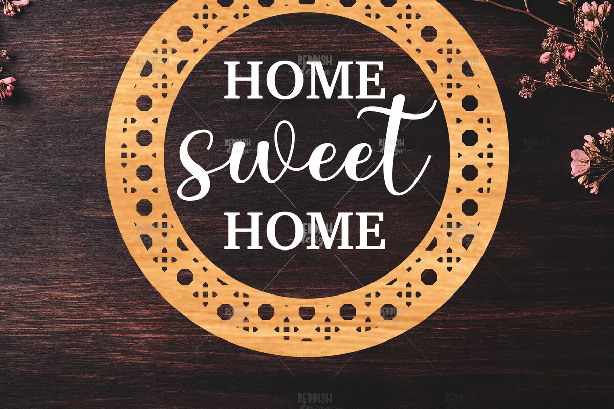 Intra απο ξύλο plywood 3mm-4mm πάχος – Στρογγυλή πινακίδα καλωσορίσματος Rattan Cut Laser Δίασταση  20x20 cm INTRAFABR-123487231