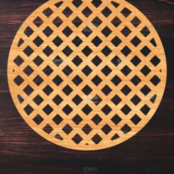 Intra απο ξύλο plywood 3mm-4mm πάχος – Στρογγυλή πινακίδα Δίασταση  20x20 cm INTRAFABR-121885620 - Image 1