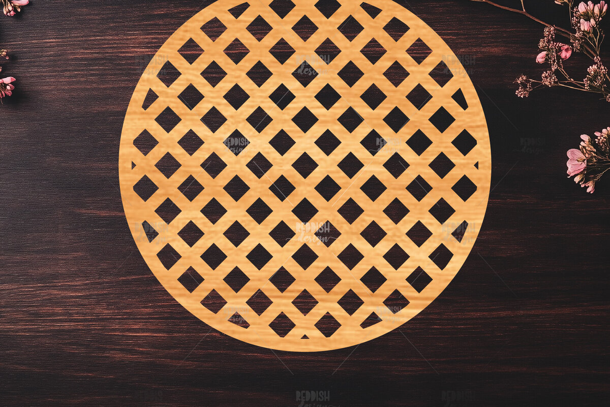 Intra απο ξύλο plywood 3mm-4mm πάχος – Στρογγυλή πινακίδα Δίασταση  20x20 cm INTRAFABR-121885620