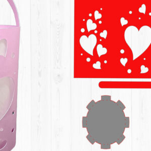 Intra απο ξύλο plywood 3mm-4mm πάχος – Στρογγυλό Φανάρι Αγίου Βαλεντίνου Δίασταση  20x20 cm INTRAFABR-90559981