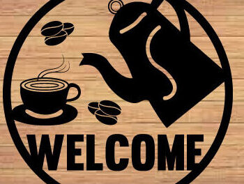 Intra απο ξύλο plywood 3mm-4mm πάχος – Στρογγυλή πινακίδα καλωσορίσματος με λέιζερ τσαγιού καφέ Δίασταση  20x20 cm INTRAFABR-64503577 - Image 2