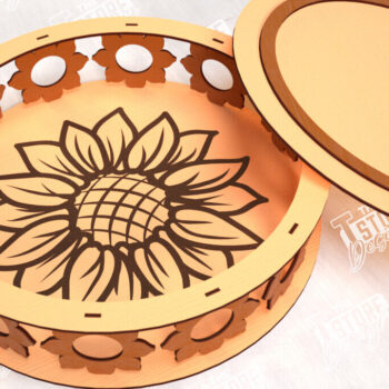 Intra απο ξύλο plywood 3mm-4mm πάχος – Στρογγυλή Ξύλινη Πακέτα Δώρου | Αρχείο CNC Δίασταση  20x20 cm INTRAFABR-114245224 - Image 6