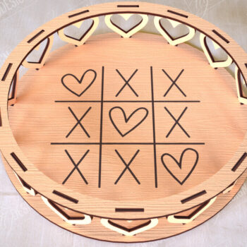 Intra απο ξύλο plywood 3mm-4mm πάχος – Στρογγυλό Ξύλινο Κουτί Δώρου | Στάση για επιδόρπιο Δίασταση  20x20 cm INTRAFABR-113997863 - Image 1