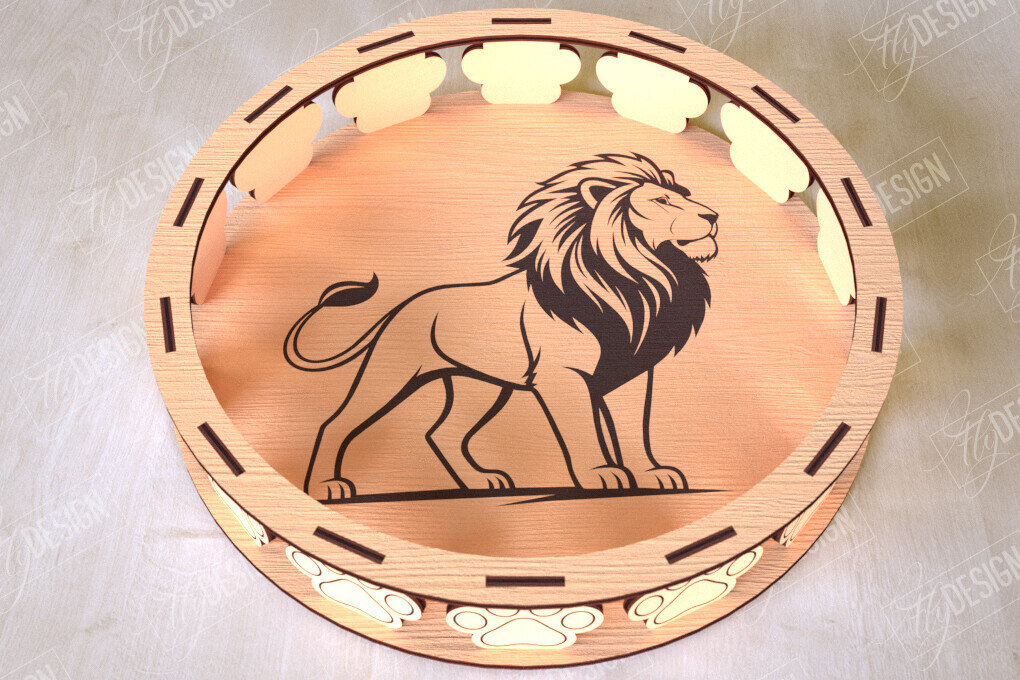 Intra απο ξύλο plywood 3mm-4mm πάχος – Στρογγυλό Ξύλινο Κουτί Δώρου | Στάση για επιδόρπιο Δίασταση  20x20 cm INTRAFABR-113997795