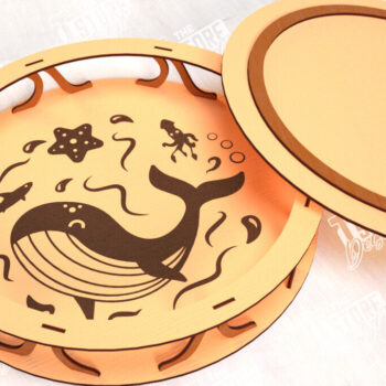 Intra απο ξύλο plywood 3mm-4mm πάχος – Στρογγυλό Ξύλινο Κουτί Δώρου | Κουτιά κοσμημάτων |CNC Δίασταση  20x20 cm INTRAFABR-114244051 - Image 1