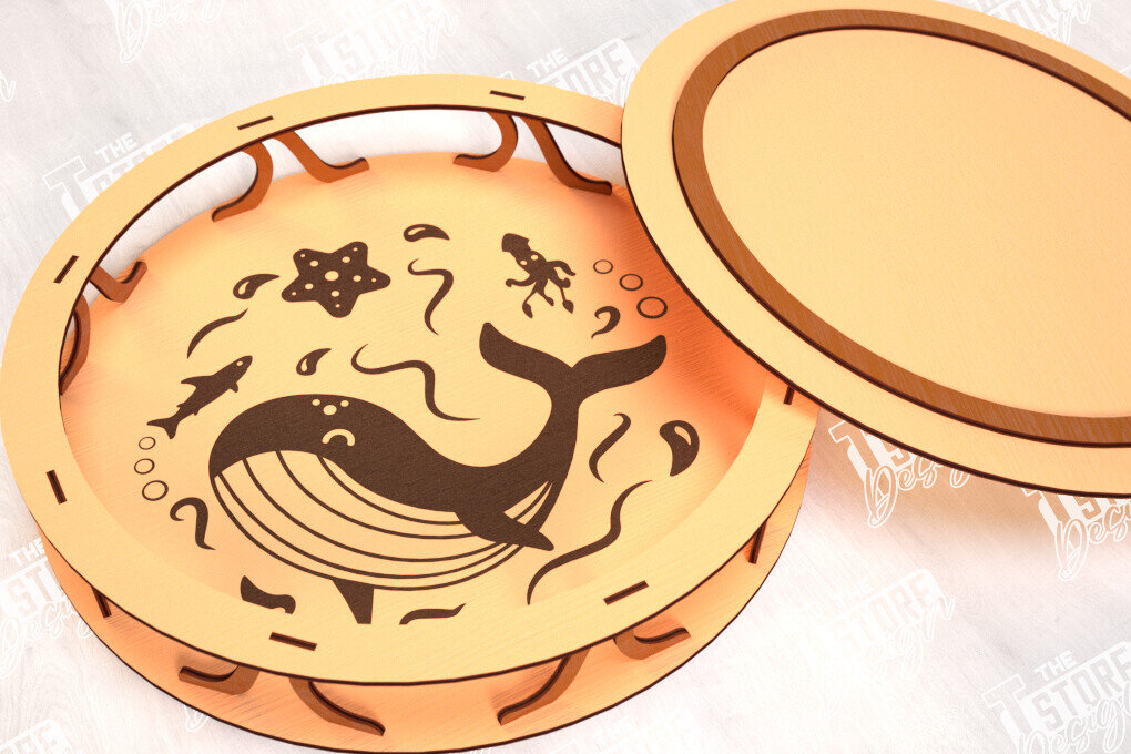 Intra απο ξύλο plywood 3mm-4mm πάχος – Στρογγυλό Ξύλινο Κουτί Δώρου | Κουτιά κοσμημάτων |CNC Δίασταση  20x20 cm INTRAFABR-114244051