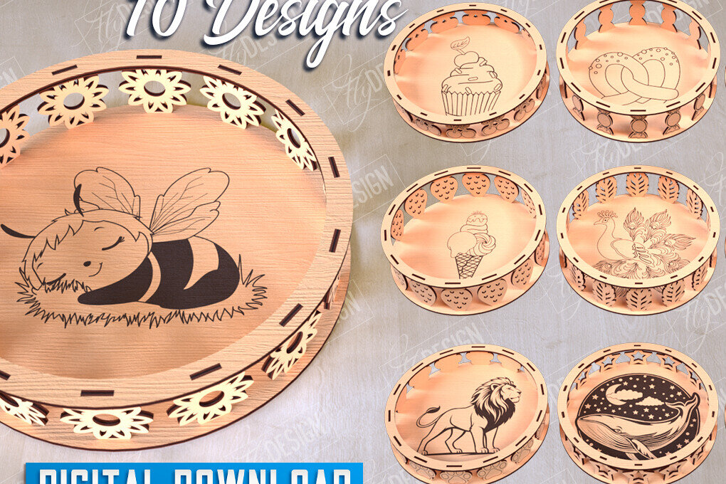 Intra απο ξύλο plywood 3mm-4mm πάχος – Στρογγυλά Ξύλινα Κουτιά Δώρου | Δίσκος Δίασταση  20x20 cm INTRAFABR-113998095