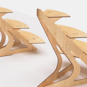 Intra απο ξύλο plywood 3mm-4mm πάχος – Στρογγυλεμένα ράφια βάσης κοπής με λέιζερ Δίασταση 20x20 cm INTRAFABR-117263835 - Image 7