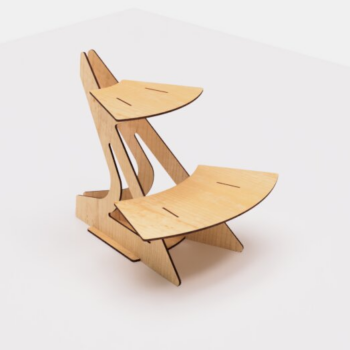 Intra απο ξύλο plywood 3mm-4mm πάχος – Στρογγυλεμένα ράφια βάσης κοπής με λέιζερ Δίασταση 20x20 cm INTRAFABR-117263835 - Image 10