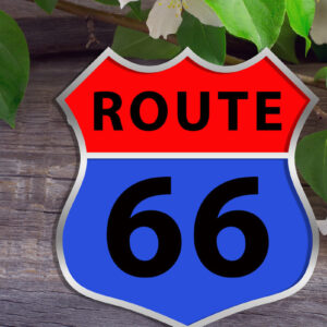 Intra απο ξύλο plywood 3mm-4mm πάχος – Πινακίδα Route 66 Δίασταση  20x20 cm INTRAFABR-114706586