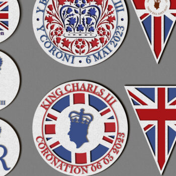 Intra απο ξύλο plywood 3mm-4mm πάχος – Πακέτο Royal Coronation Decorations Δίασταση  20x20 cm INTRAFABR-67535445 - Image 1