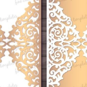 Intra απο ξύλο plywood 3mm-4mm πάχος – Βασιλικό προσκλητήριο γάμου Card Cricut Δίασταση  20x20 cm INTRAFABR-32159315 - Image 1