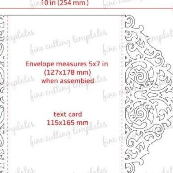 Intra απο ξύλο plywood 3mm-4mm πάχος – Βασιλικό προσκλητήριο γάμου Card Cricut Δίασταση  20x20 cm INTRAFABR-32159315 - Image 2