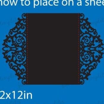 Intra απο ξύλο plywood 3mm-4mm πάχος – Βασιλικό προσκλητήριο γάμου Card Cricut Δίασταση  20x20 cm INTRAFABR-32159315 - Image 3