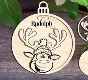 Intra απο ξύλο plywood 3mm-4mm πάχος – Ο Ρούντολφ με τη μύτη σου τόσο φωτεινή Δίασταση  20x20 cm INTRAFABR-110311533