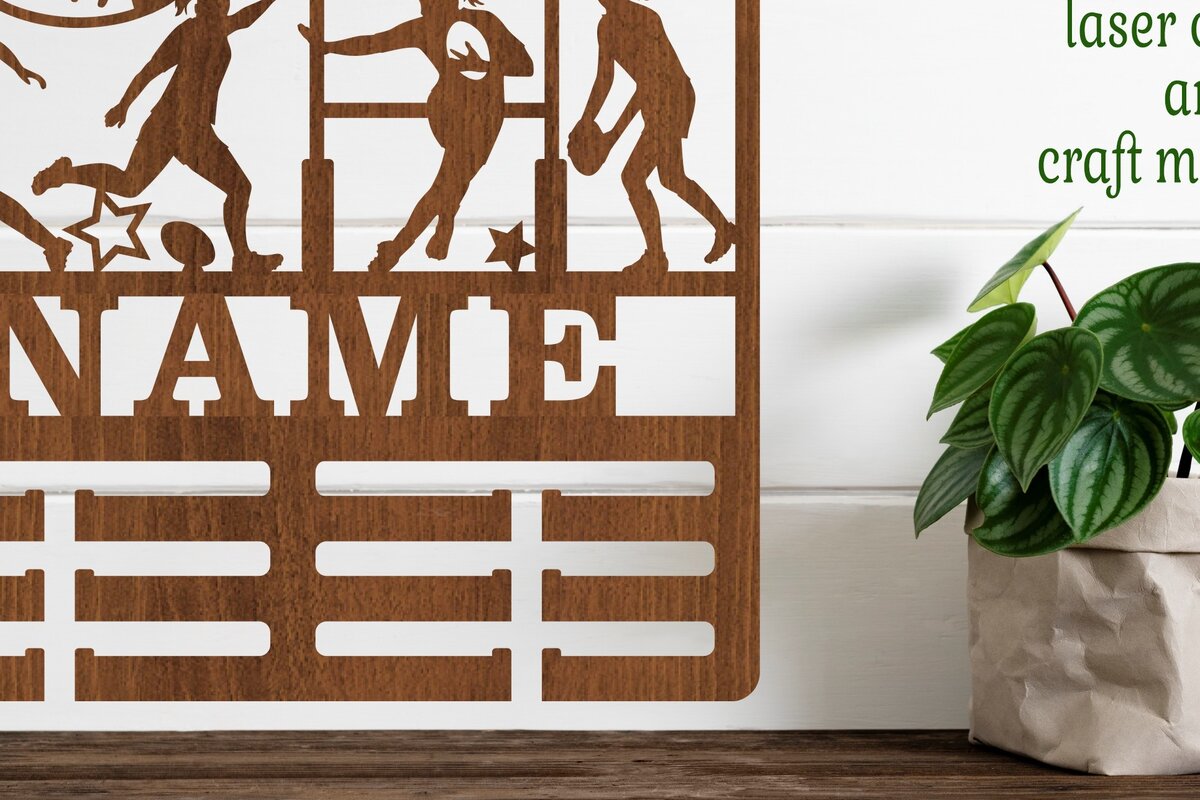 Intra απο ξύλο plywood 3mm-4mm πάχος – Όνομα κατόχου μεταλλίου ράγκμπι Laser Δίασταση  20x20 cm INTRAFABR-73557698