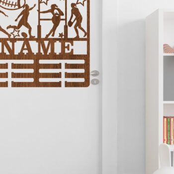 Intra απο ξύλο plywood 3mm-4mm πάχος – Όνομα κατόχου μεταλλίου ράγκμπι Laser Δίασταση  20x20 cm INTRAFABR-73557698 - Image 3