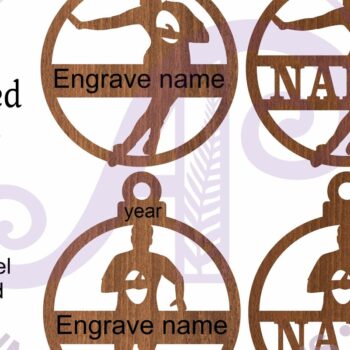 Intra απο ξύλο plywood 3mm-4mm πάχος – Χριστουγεννιάτικο στολίδι παίκτη ράγκμπι Δίασταση  20x20 cm INTRAFABR-107590095 - Image 3