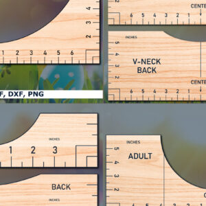 Intra απο ξύλο plywood 3mm-4mm πάχος – Χάρακας, Πακέτο εργαλείων ευθυγράμμισης T-shirt Δίασταση  20x20 cm INTRAFABR-56696848