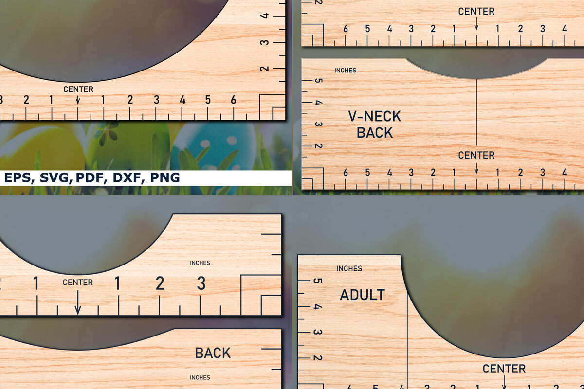 Intra απο ξύλο plywood 3mm-4mm πάχος – Χάρακας, Πακέτο εργαλείων ευθυγράμμισης T-shirt Δίασταση  20x20 cm INTRAFABR-56696848