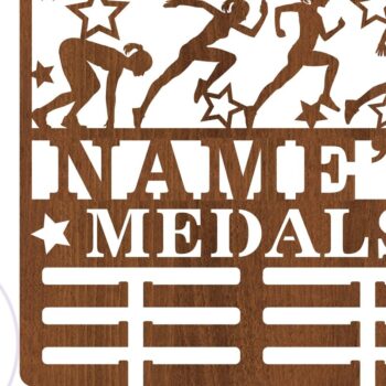 Intra απο ξύλο plywood 3mm-4mm πάχος – Δρομέας Γυναίκα Όνομα Κάτοχος Μεταλλίου Δίασταση  20x20 cm INTRAFABR-73715755 - Image 2