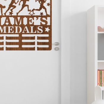 Intra απο ξύλο plywood 3mm-4mm πάχος – Δρομέας Ανδρικό Όνομα Κάτοχου Μεταλλίου Laser Δίασταση  20x20 cm INTRAFABR-73715784 - Image 3