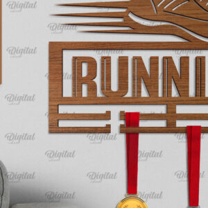 Intra απο ξύλο plywood 3mm-4mm πάχος – Running Medal Display Δίασταση  20x20 cm INTRAFABR-96281895