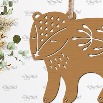 Intra απο ξύλο plywood 3mm-4mm πάχος – Ρουστίκ στολίδι με λέιζερ κοπή Δίασταση  20x20 cm INTRAFABR-102233073 - Image 1