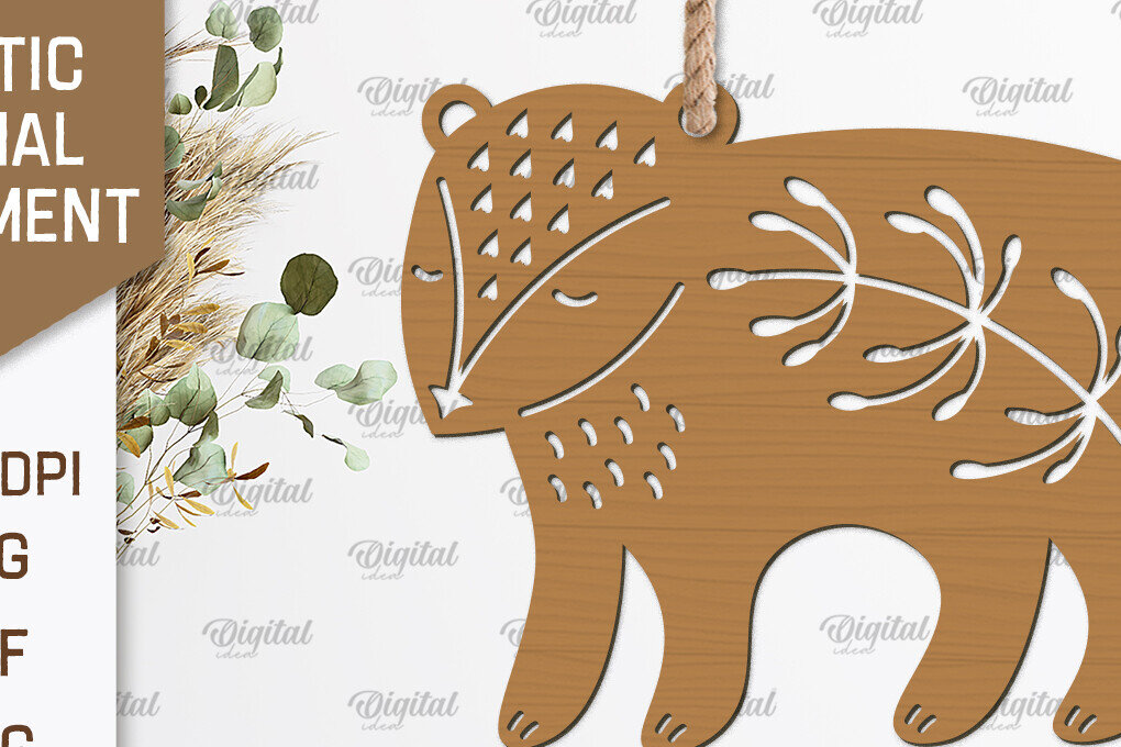 Intra απο ξύλο plywood 3mm-4mm πάχος – Ρουστίκ στολίδι με λέιζερ κοπή Δίασταση  20x20 cm INTRAFABR-102233073