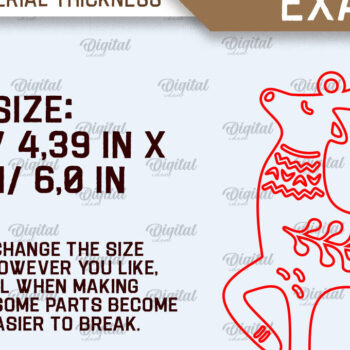 Intra απο ξύλο plywood 3mm-4mm πάχος – Ρουστίκ στολίδι ελαφιού Δίασταση 20x20 cm INTRAFABR-102232885 - Image 2