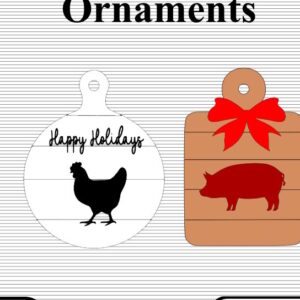 Intra απο ξύλο plywood 3mm-4mm πάχος – Στολίδι δέντρου σε ρουστίκ αγρόκτημα Δίασταση  20x20 cm INTRAFABR-43846796