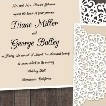 Intra απο ξύλο plywood 3mm-4mm πάχος – Ρουστίκ Πακέτο Προσκλητηρίου Γάμου Δίασταση  20x20 cm INTRAFABR-32044074 - Image 3