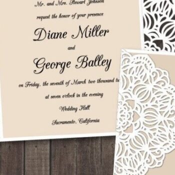 Intra απο ξύλο plywood 3mm-4mm πάχος – Ρουστίκ Πακέτο Προσκλητηρίου Γάμου Δίασταση  20x20 cm INTRAFABR-32044074 - Image 6