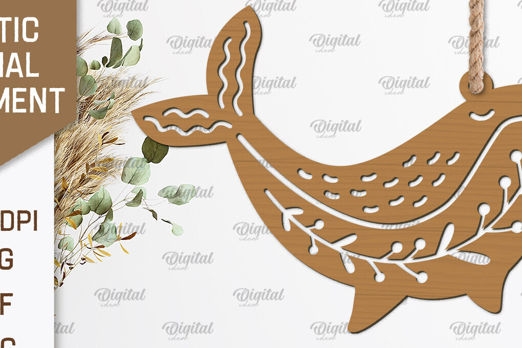 Intra απο ξύλο plywood 3mm-4mm πάχος – Ρουστίκ στολίδι φάλαινας Δίασταση  20x20 cm INTRAFABR-102233258