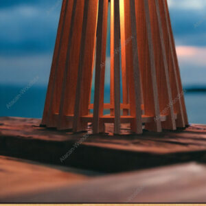 Intra απο ξύλο plywood 3mm-4mm πάχος – Κρεμαστό Ξύλο Φωτιστικό Ρουστίκ με Στρογγυλό Οβάλ Δίασταση  20x20 cm INTRAFABR-91939758