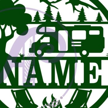 Intra απο ξύλο plywood 3mm-4mm πάχος – Αρχείο περικοπής Name Sign Camper Δίασταση  40x30 cm INTRAFABR-67416174 - Image 2