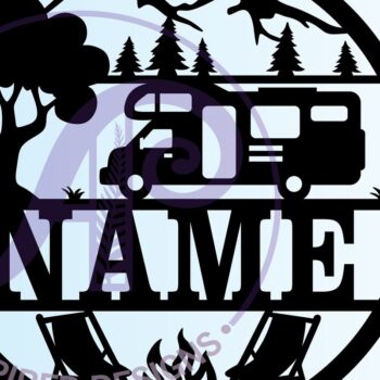 Intra απο ξύλο plywood 3mm-4mm πάχος – Αρχείο περικοπής Name Sign Camper Δίασταση  40x30 cm INTRAFABR-67416174 - Image 3