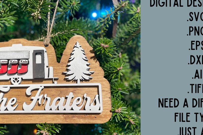 Intra απο ξύλο plywood 3mm-4mm πάχος – Οικογενειακό στολίδι RV Δίασταση  20x20 cm INTRAFABR-52603263