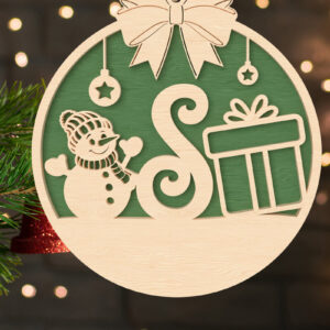 Intra απο ξύλο plywood 3mm-4mm πάχος – S Αρχικό Χριστουγεννιάτικο Στολίδι Δίασταση  20x20 cm INTRAFABR-107430434