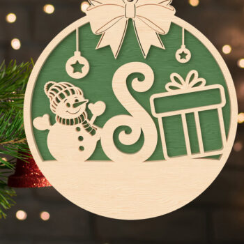 Intra απο ξύλο plywood 3mm-4mm πάχος – S Αρχικό Χριστουγεννιάτικο Στολίδι Δίασταση 20x20 cm INTRAFABR-107430434 - Image 1