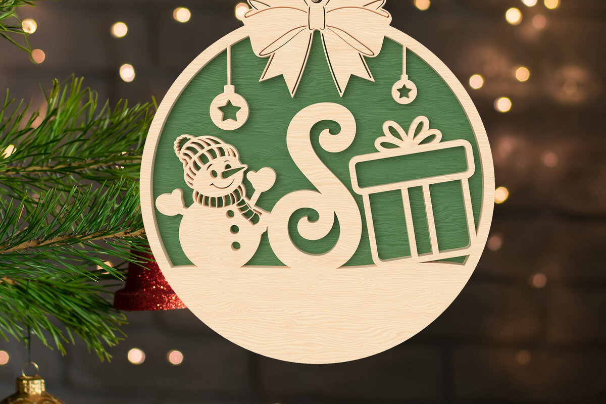 Intra απο ξύλο plywood 3mm-4mm πάχος – S Αρχικό Χριστουγεννιάτικο Στολίδι Δίασταση  20x20 cm INTRAFABR-107430434
