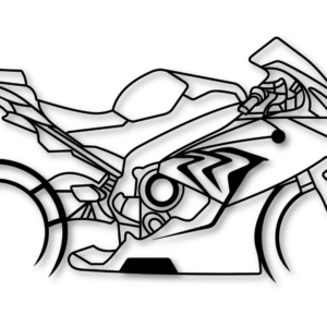 Intra απο ξύλο plywood 3mm-4mm πάχος – S1000RR Μοτοσικλέτα Σιλουέτα Δίασταση  20x20 cm INTRAFABR-110586608