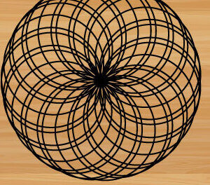 Intra απο ξύλο plywood 3mm-4mm πάχος – Laser διακόσμησης τοίχου Sacred Geometry Δίασταση  40x30 cm INTRAFABR-69514416