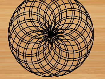 Intra απο ξύλο plywood 3mm-4mm πάχος – Laser διακόσμησης τοίχου Sacred Geometry Δίασταση  40x30 cm INTRAFABR-69514416 - Image 1