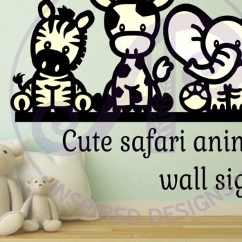 Intra απο ξύλο plywood 3mm-4mm πάχος – Ζώο Safari Line Up Wall Art Δίασταση  40x30 cm INTRAFABR-91470711 - Image 2