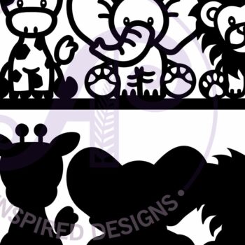 Intra απο ξύλο plywood 3mm-4mm πάχος – Ζώο Safari Line Up Wall Art Δίασταση  40x30 cm INTRAFABR-91470711 - Image 3