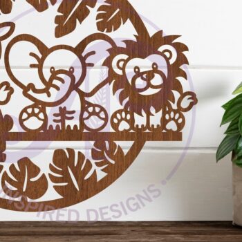 Intra απο ξύλο plywood 3mm-4mm πάχος – Επιγραφή Safari Animal Wall Art, Αρχείο Δίασταση  40x30 cm INTRAFABR-79116390 - Image 1