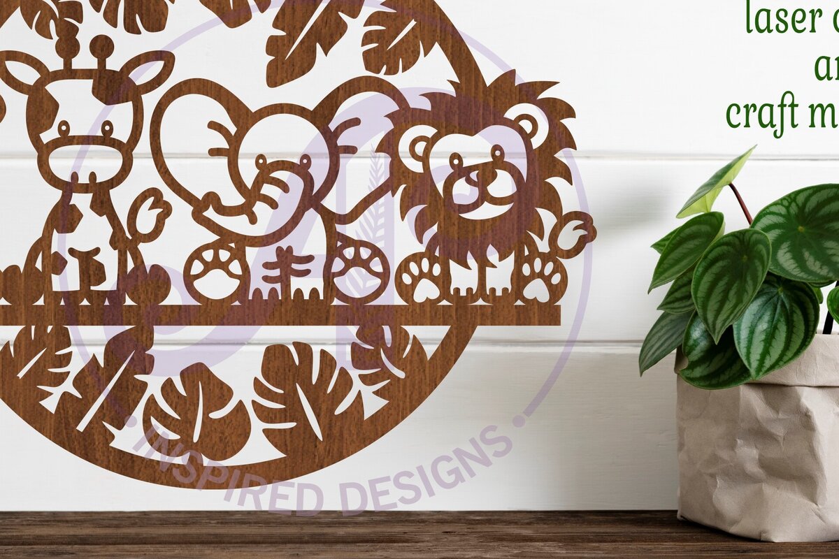 Intra απο ξύλο plywood 3mm-4mm πάχος – Επιγραφή Safari Animal Wall Art, Αρχείο Δίασταση  40x30 cm INTRAFABR-79116390