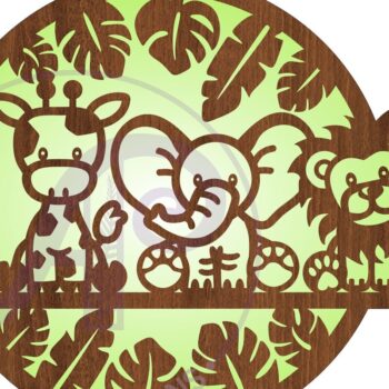 Intra απο ξύλο plywood 3mm-4mm πάχος – Επιγραφή Safari Animal Wall Art, Αρχείο Δίασταση  40x30 cm INTRAFABR-79116390 - Image 5